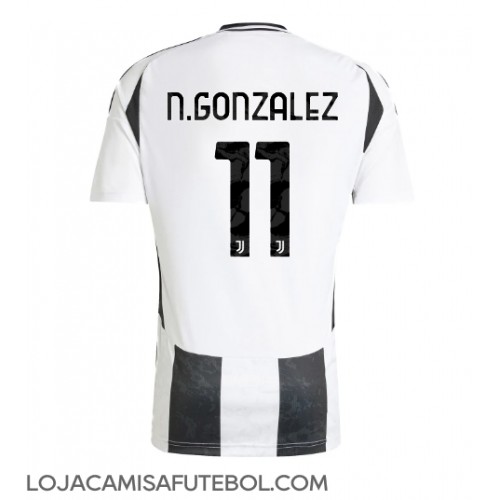 Camisa de Futebol Juventus Nicolas Gonzalez #11 Equipamento Principal 2024-25 Manga Curta